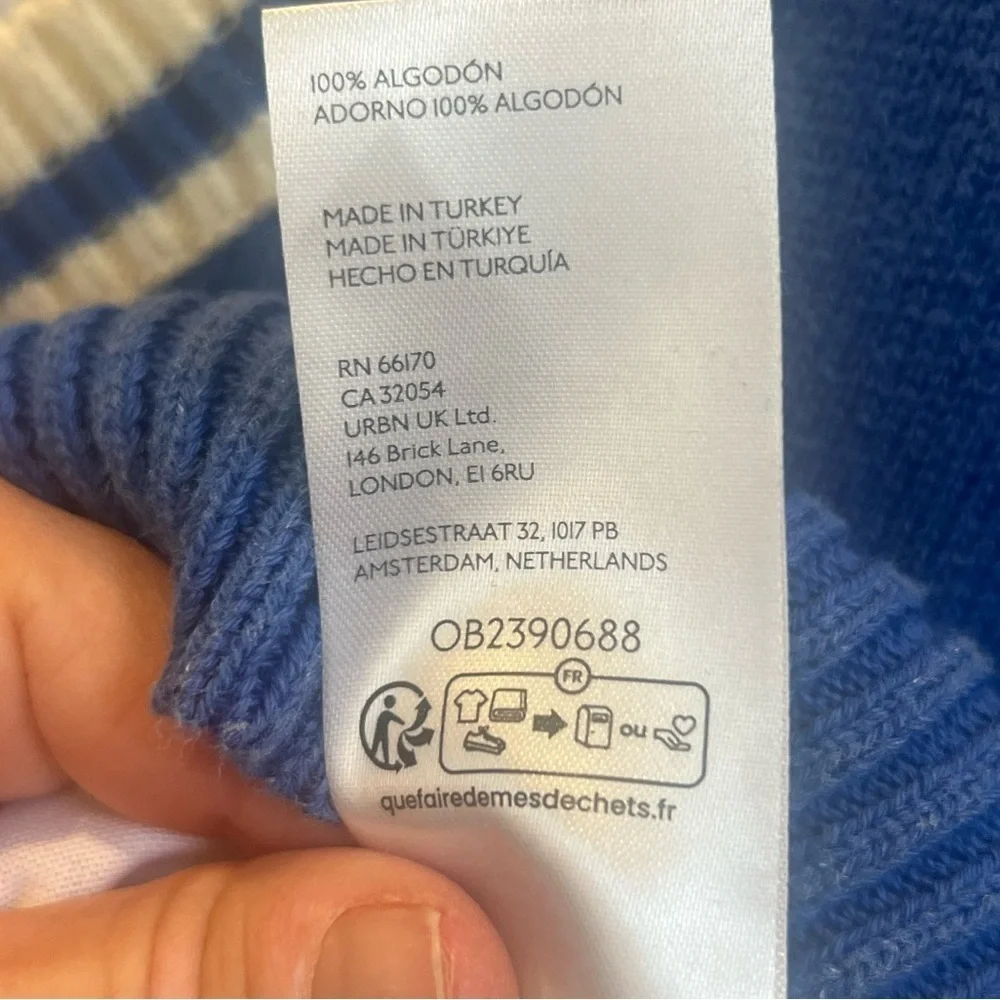 NWT new small Anthropologie pilcro sporty sleeveless twofer sweater jersey blue